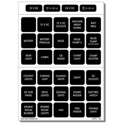 Picture of Blue Sea Systems 4216 DC Waterproof Label Kit Square Format
