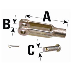 Picture of Seastar Solutions 029025 Control Cable Clevis 1/4-28 Thread 40 Series