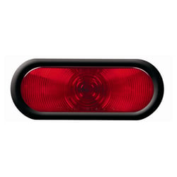 Picture of Optronics ST-70RK 6" Oval Sealed Red Tail Light with Grommet