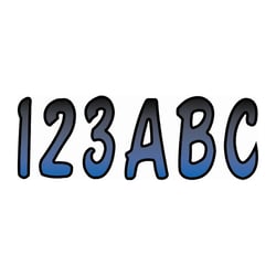 Picture of Hardline Products BLBKG200 Series 200 Registration Kit 3" Cursive Font Gradient Letters Numbers