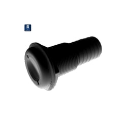 Picture of T-H Marine TH-1200-DP 1-1/8 Inch Straight Thru-Hull Fitting Black