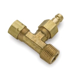 Picture of Seastar Solutions HF5518 Vertical Bleeder Tee 3/8" Tube x 3/8" NPT Hydraulic Steering Fitting (Pack of 2)