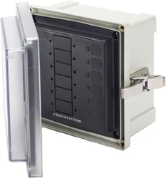 Picture of Blue Sea Systems 3113 SMS Surface Mount 6-Position Blank Circuit Breaker Panel Enclosure