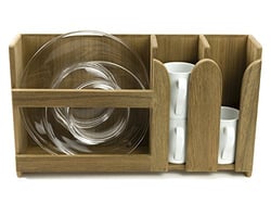 Picture of Whitecap Industries 62406 Teak Dish and Cup Holder Rack