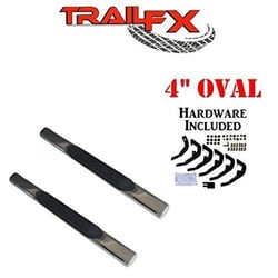 Picture of TrailFX A1529S 4 Inch Oval Stainless Steel Side Steps