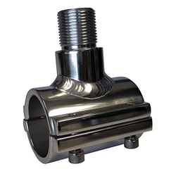 Picture of Lee's Tackle AT5102 Clamp-On Antenna Mount Silver Horizontal Size #2