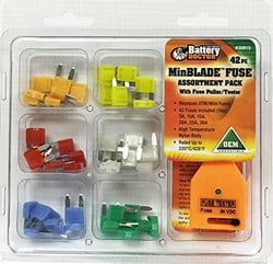 Picture of WirthCo 30915 Mini Blade Fuse Kit with Puller and Tester 42-Piece