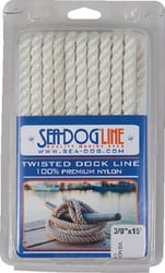 Picture of Sea-Dog Line 301112025WH-1 Twisted Nylon Dock Line White 1/2" x 25'