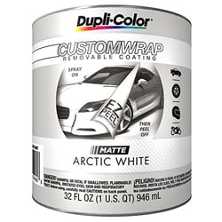 Picture of VHT CWBQ798 Custom Wrap Removable Coating Matte Arctic White 1 Quart