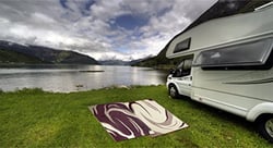 Picture of Ming's Mark SD8115 Swish Patio Mat 8' x 11' Burgundy/Tan