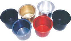 Picture of Beckson Marine GH40AL-C Anodized Aluminum Cupholder with Clear Drain