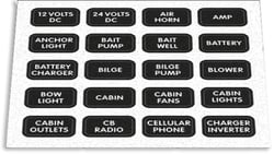 Picture of Blue Sea Systems 8214 DC Label Kit with 60 Small Format Labels