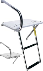Picture of Garelick 19536 EEz-In Transom Platform with 2-Step Telescoping Ladder for Outboard Motors