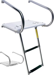Picture of Garelick 19546 EEz-In Transom Platform with 2-Step Telescoping Ladder