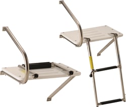 Picture of Garelick 19537 EEz-In Swim Platform with 2-Step Telescoping Ladder for Outboard Motors