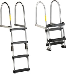 Picture of Garelick 12380 EEz-In Premium 4-Step Folding Pontoon Transom Boarding Ladder