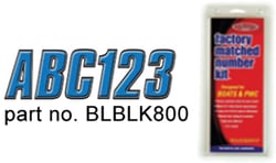 Picture of Hardline Products REBLK800 Block Style Registration Number Kit 3 Inch