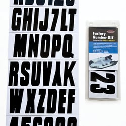 Picture of Hardline Products INFBLK350 3.5-Inch Boat Registration Lettering Kit for Inflatable Boats