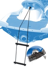 Picture of Hardline Products EZ-1 Two Rung Rope Ladder for PWC and Jet Boats