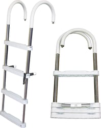 Picture of Jif Marine DUF4 4-Step Telescoping Pontoon Ladder Stainless Steel