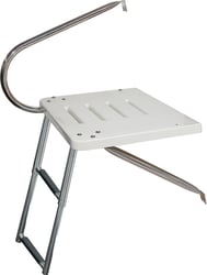 Picture of Jif Marine EKU3 3-Step Outboard Transom Platform with Telescoping Ladder