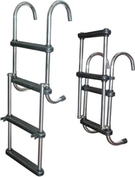 Picture of Jif Marine ASC4SS 4-Step Removable Folding Pontoon Ladder 316 Stainless Steel