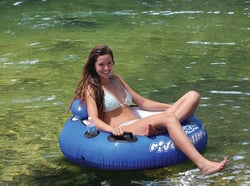 Picture of Airhead Sports Group AHRO-2 River Otter Deluxe Single Person Inflatable Tube Float