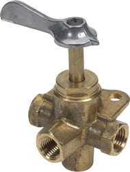 Picture of Moeller 033304-10 Brass Four-Way Fuel Valve for Marine Fuel Systems