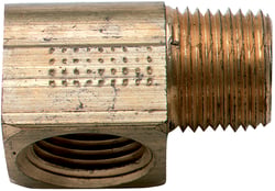 Picture of Moeller 033206-10 90 Degree Brass Elbow Fitting 3/8 NPT Male to Female