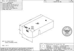 Picture of Moeller 032570 70 Gallon Permanent Marine Fuel Tank
