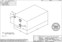 Picture of Moeller 041215 Polyethylene Water/Waste Tank, 12 Gallon Capacity