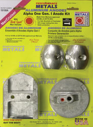 Picture of Caldwell Casting/Performance Metals 10060A Complete Anode Kit for MerCruiser Bravo One