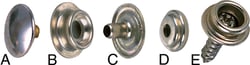 Picture of Perko 0901000NKL Nickel Plated Brass Snap Stud 100 Pack