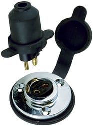 Picture of Perko 1189DP0CHR Chrome Plated Brass Watertight Deck Connection 15 Amp