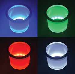Picture of T-H Marine LEDLCHBUDP Waterproof LED Lighted Drink Holder with Blue Lighting