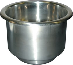 Picture of T-H Marine LCH1SSDP Stainless Steel Cup Holder with Drain