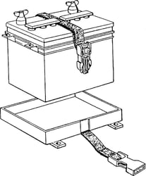 Picture of T-H Marine BS1DP 38" Battery Tray Replacement Strap with Poly Buckle