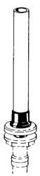 Picture of T-H Marine ODT1DP Overflow Drain Tube 12" Straight Push-In for 1-1/8" Thru-Hulls