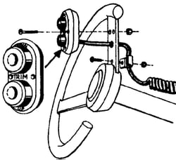 Picture of T-H Marine ST1DP Steering Wheel Trim Control with Coiled Cord