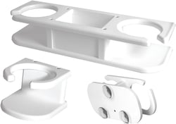 Picture of Taco Metals P01-2003W Single Drink Holder White with Suction Cup Mount
