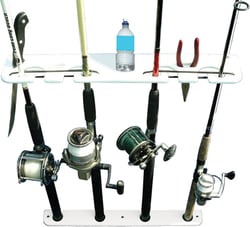 Picture of Taco Metals P03-074W Deluxe 4-Rod Pontoon Boat Tackle Rack