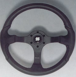 Picture of Uflex NISIDA-B/B Marine Steering Wheel 13.8" Black Polyurethane Grip with Black Aluminum Spokes