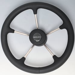 Picture of Uflex V70B 13.5" Marine Steering Wheel Black Polyurethane 5-Spoke