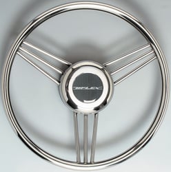Picture of Uflex V27 13.8" Marine Steering Wheel Stainless Steel Grip and Spokes