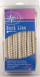 Picture of Unicord 459582 1/2" x 25' Double Braid Dock Line with Loop - Brown