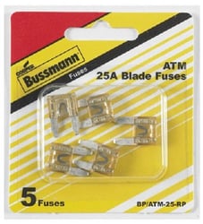 Picture of Bussmann BP/ATM15RP 15 Amp ATM Mini Blade Automotive Fuse 5-Pack