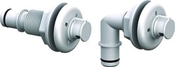 Picture of Flow Rite MPA-077-W Spray Head Aerator 3/4 Inch Elbow Thru-Hull White Barbed