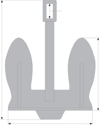 Picture of SeaSense 50073769 Navy Anchor 15 lb Painted for Boats 15-17 Feet