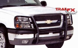 Picture of TrailFX 81361 Black Powder Coated Steel Grille Guard with Brush Guard