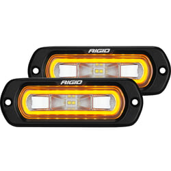 RIGID Industries 53223 SR-L Series Flush Mount Spreader Light Amber Halo Exterior Multi Purpose LED - Pair — image 2